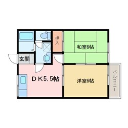 サンハイツ白萩の物件間取画像